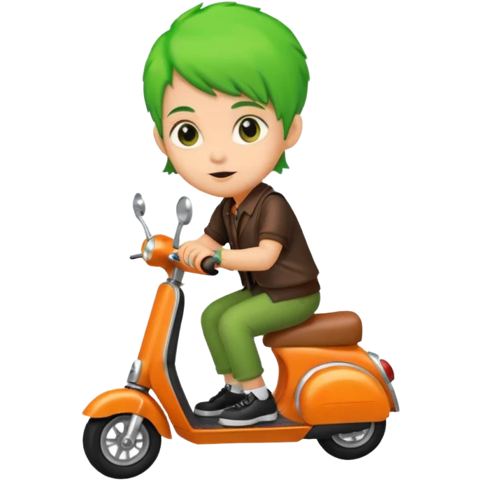 Umpa lumpa on scooter emoji