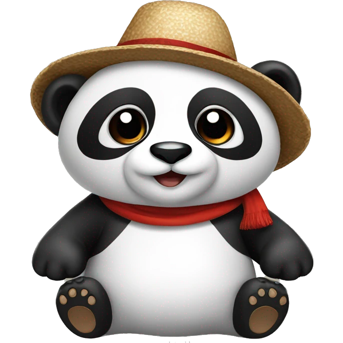 Panda with Turkish hat emoji