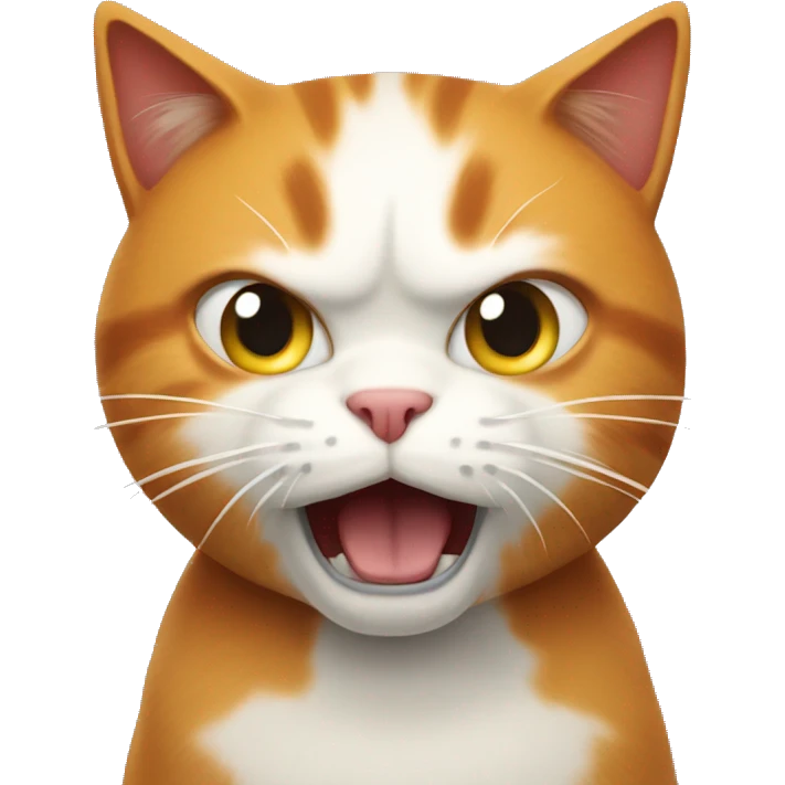 ginger and white angry cat emoji