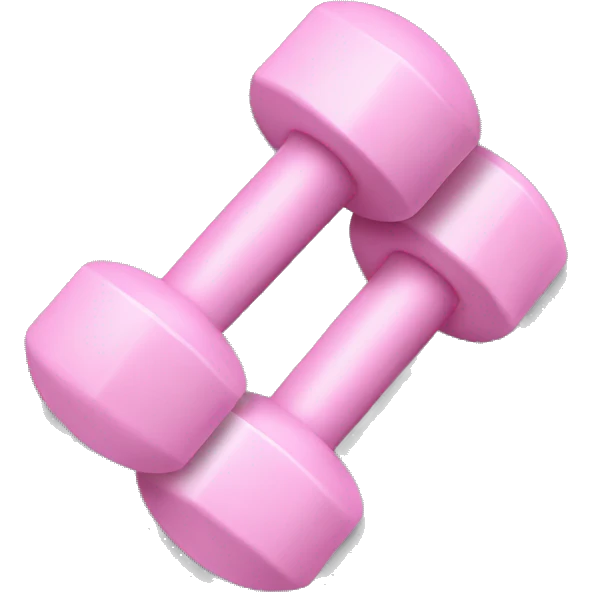 Light pink dumbbells emoji