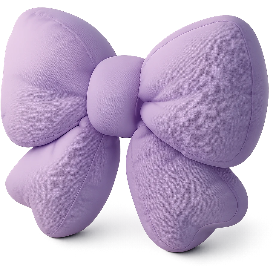 lavender bow cushion style emoji