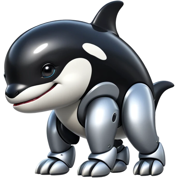 black tubby orca robodog emoji