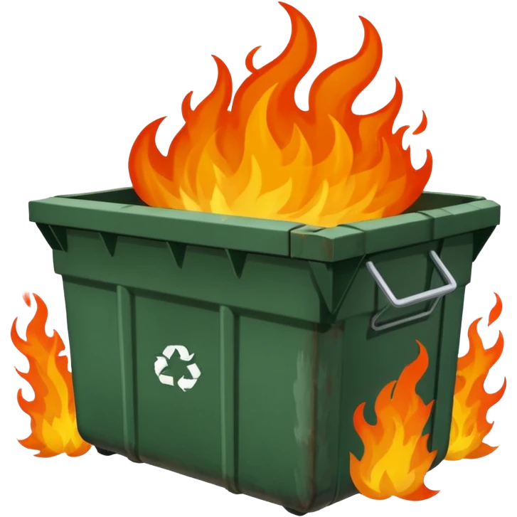 Dumpster fire emoji