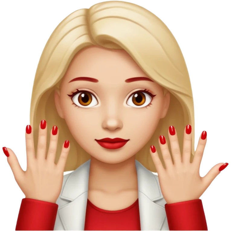 A normal human emoji with nails💅 this emoji but without the nail polish, a female with polished nails 💅  emoji