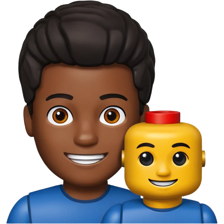 Black boy, Lego head emoji