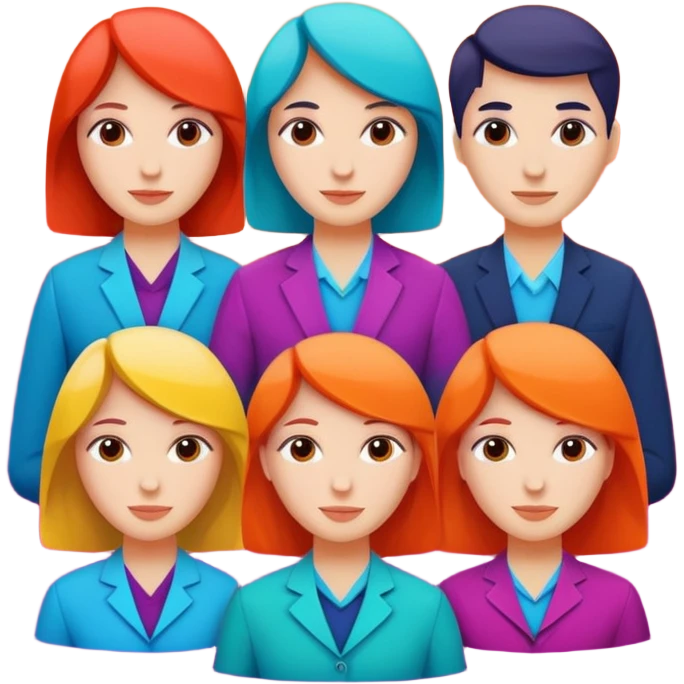 Staff team logo with name no faces emoji