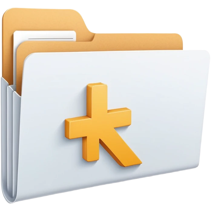 document folder with a plus sign on the cover, representing an additional or other category emoji