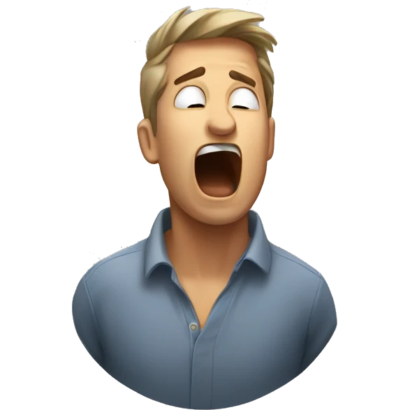 Man yawning emoji