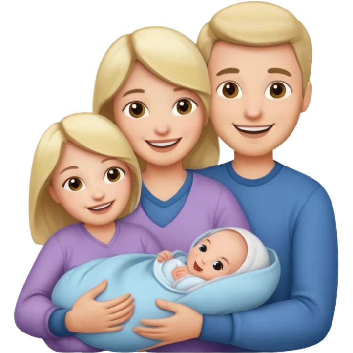 Couple with one newborn emoji