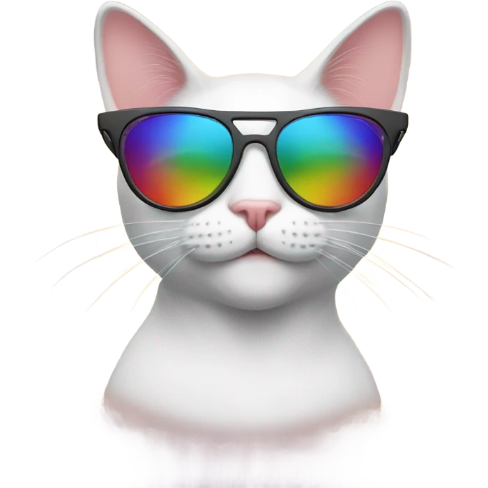  Gay Cat with  gay sunglasses gay emoji