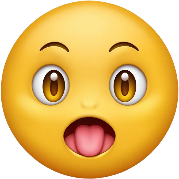 a emoji with tongue out and eyes wide and it looks like a round yellow emoji that doesn’t look like a human emoji