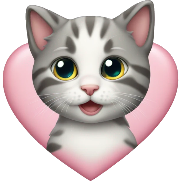 Kitten in heart emoji