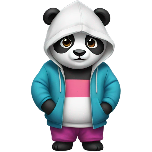 Panda wearing a hoody emoji
