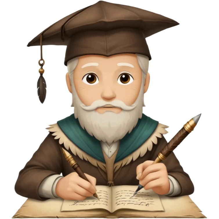ancient Feathered pen scholar emoji