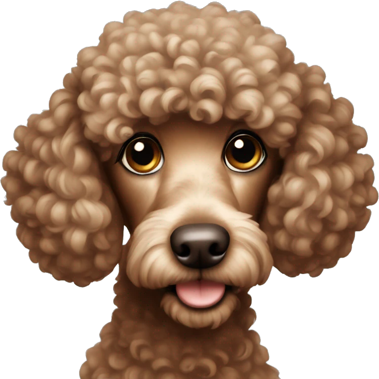 brown poodle  emoji