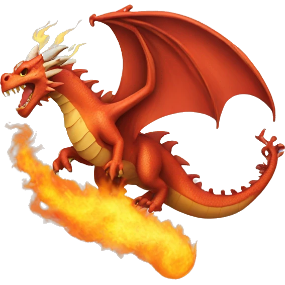 dragon breathing fire emoji