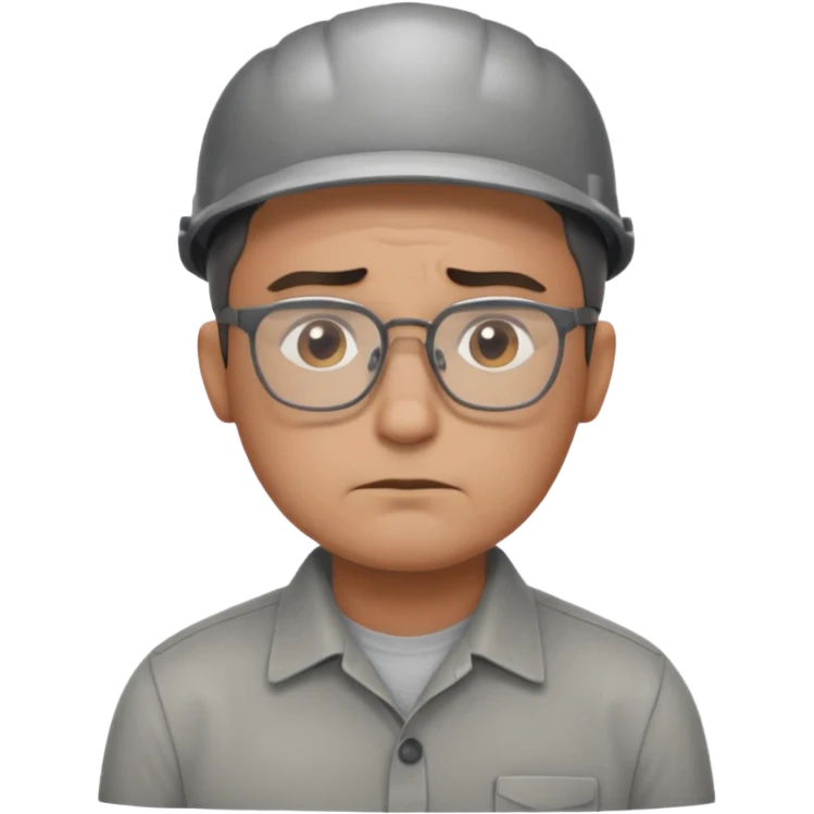 engineer looking sad emoji