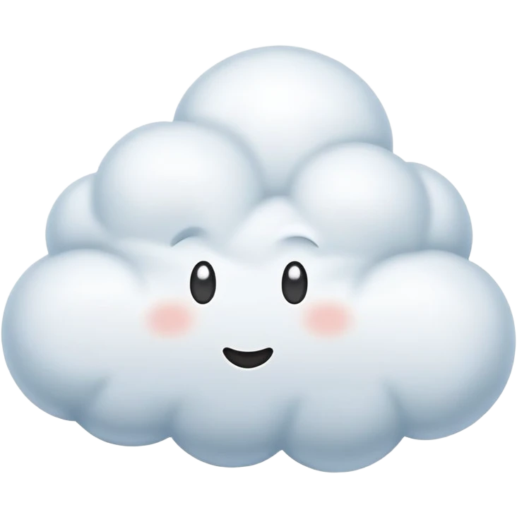 An emoji of a small, cartoon-style cloud puff, usually depicted as a soft, curved shape, representing a fart or gust of air. emoji