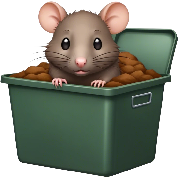 Rat in bin emoji