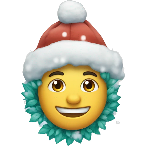 snow and garland emoji