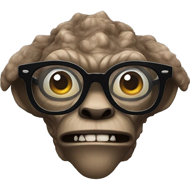 Demogorgon with glasses  emoji
