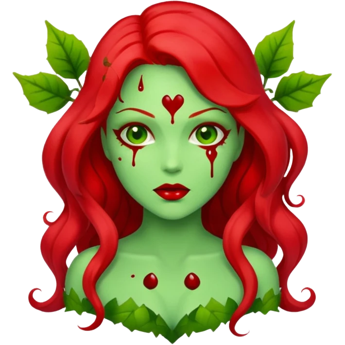 Poison ivy with blood over it  emoji