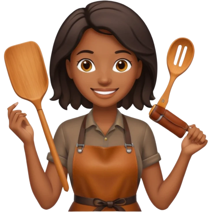 Leather Craft Worker black woman  emoji