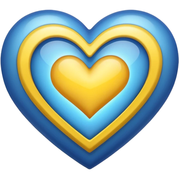 Maize and blue heart emoji