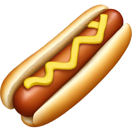 hot dog with two apples underneath it emoji