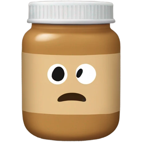 peanut butter jar no face simple plain emoji