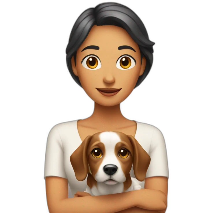 Lady with a dog emoji