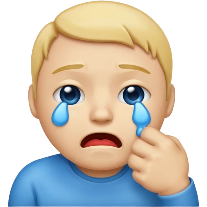 Cry emoji with fist infront of mouth emoji