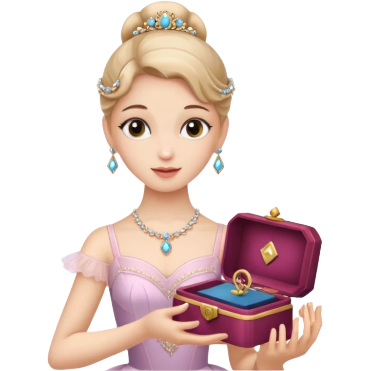 Ballerina captions Jewelry Music Box emoji