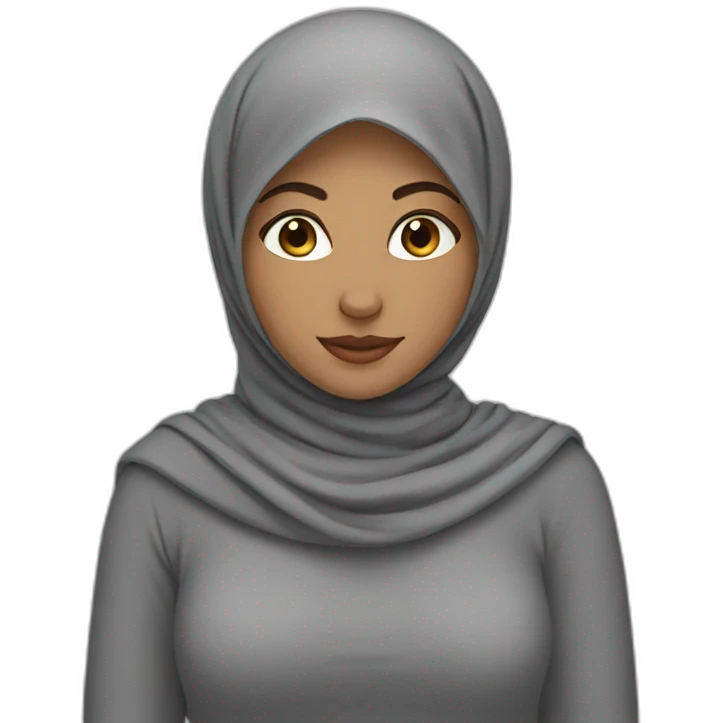 girl in grey hijab emoji