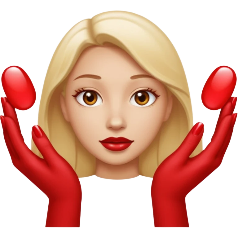 red manucure emoji
