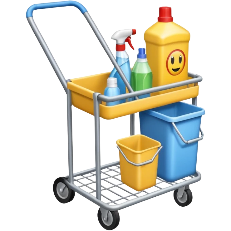 cleaning cart emoji