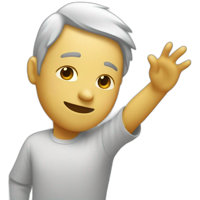 une personne qui fait un dab emoji