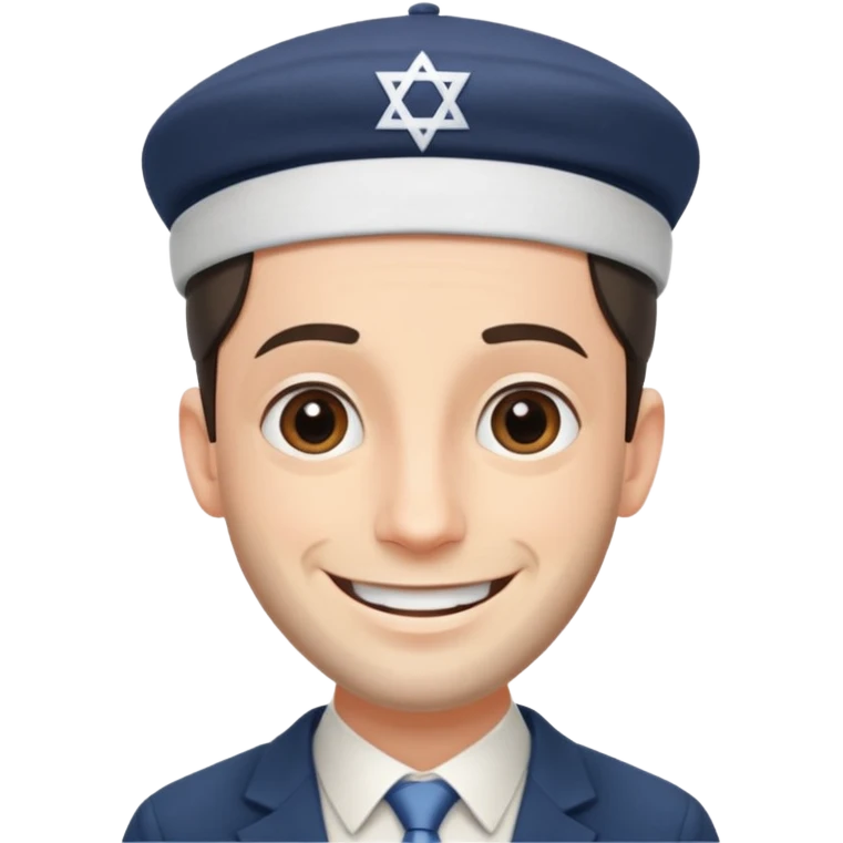 jewish man's face, wearing a kippah and payot emoji