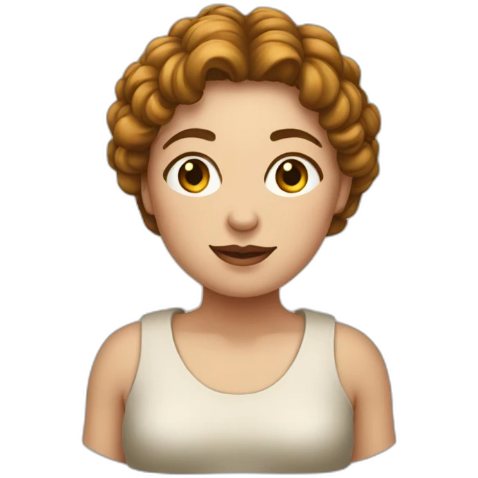 Une femme avec une grosse poitrine emoji