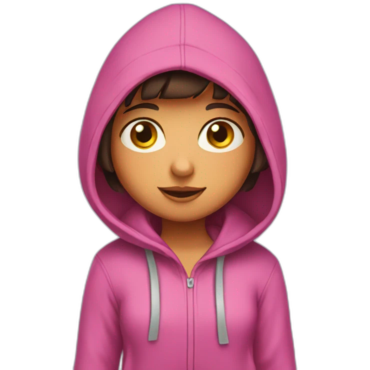 Dora in a hoodie emoji