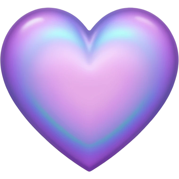 Iridescent light purple heart. emoji