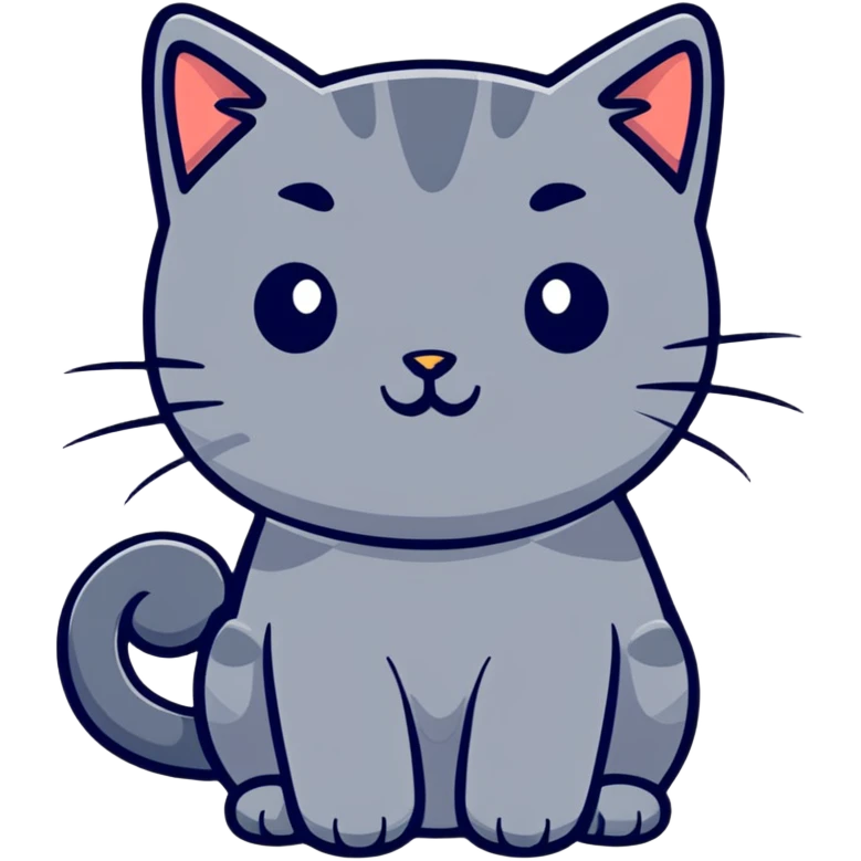 gray cat emoji