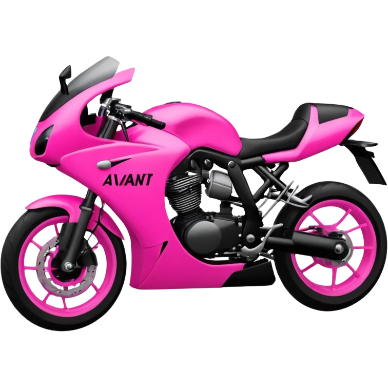 moto sportiva con scritta nera e solo avanti rosa fluorescente  emoji