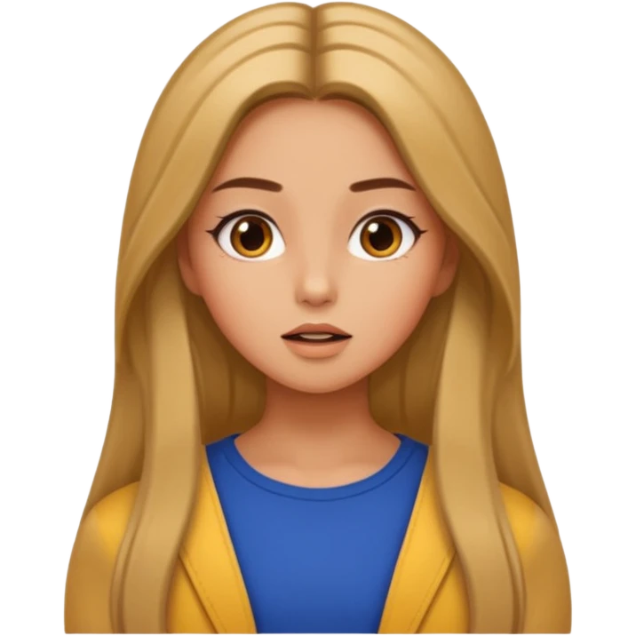 pretty long hair girl middle parted, amazed, good clothes, tanned, baddie, RELLY PREETY, BADDIE emoji