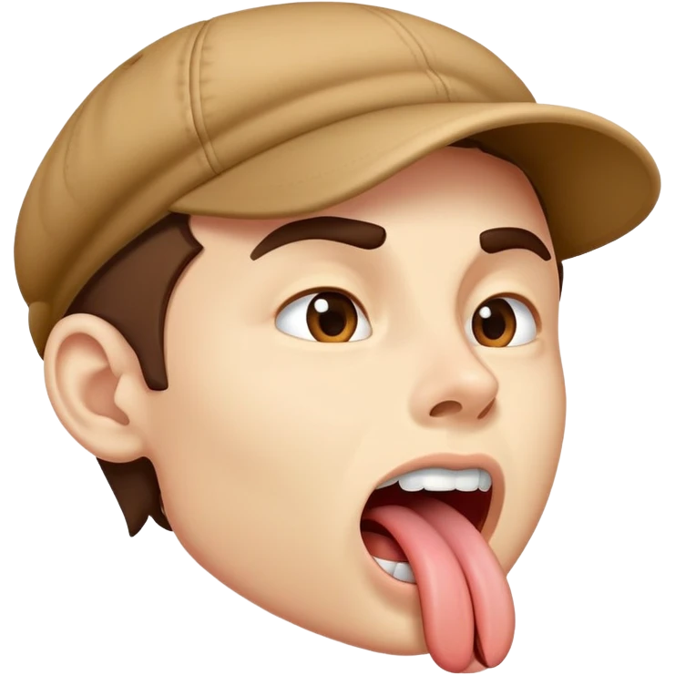 A person with proper tongue posture, jawline emphasized, mewing technique, face profile showing tongue pressed to roof of mouth emoji
