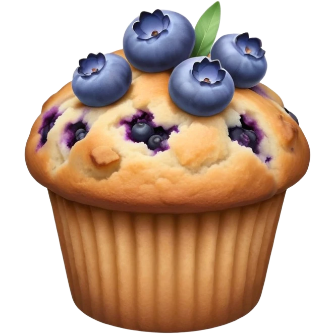 Blueberry muffin with lavender sprigs  emoji