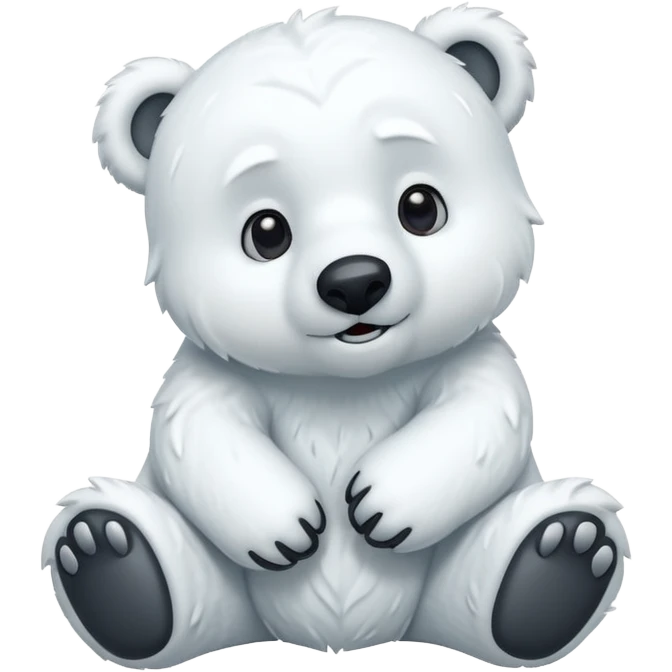 cute polar bear character, snowy fur, winter vibe, 3D cartoon, mobile game icon style, clean background, no text, no watermark
 emoji