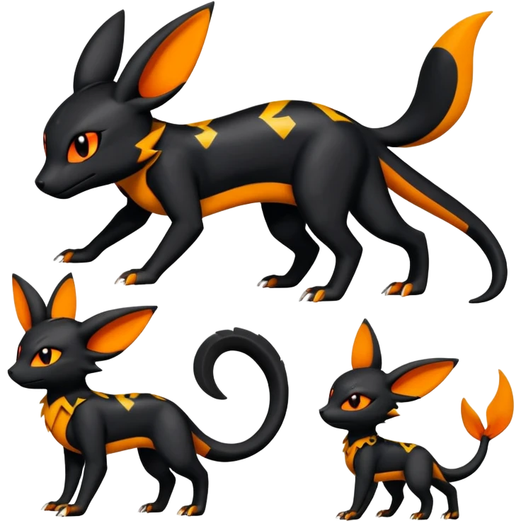 Salandit-Umbreon-Litten-Hybrid (Full body) emoji