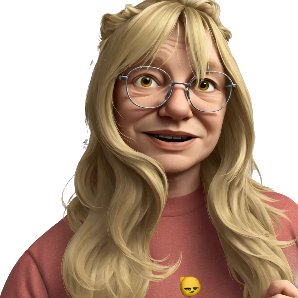 blonde boy with glasses portrait emoji