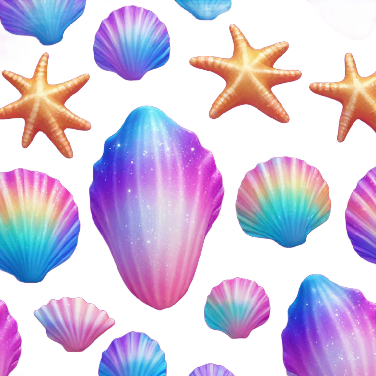 Lisa Frank seashell emoji